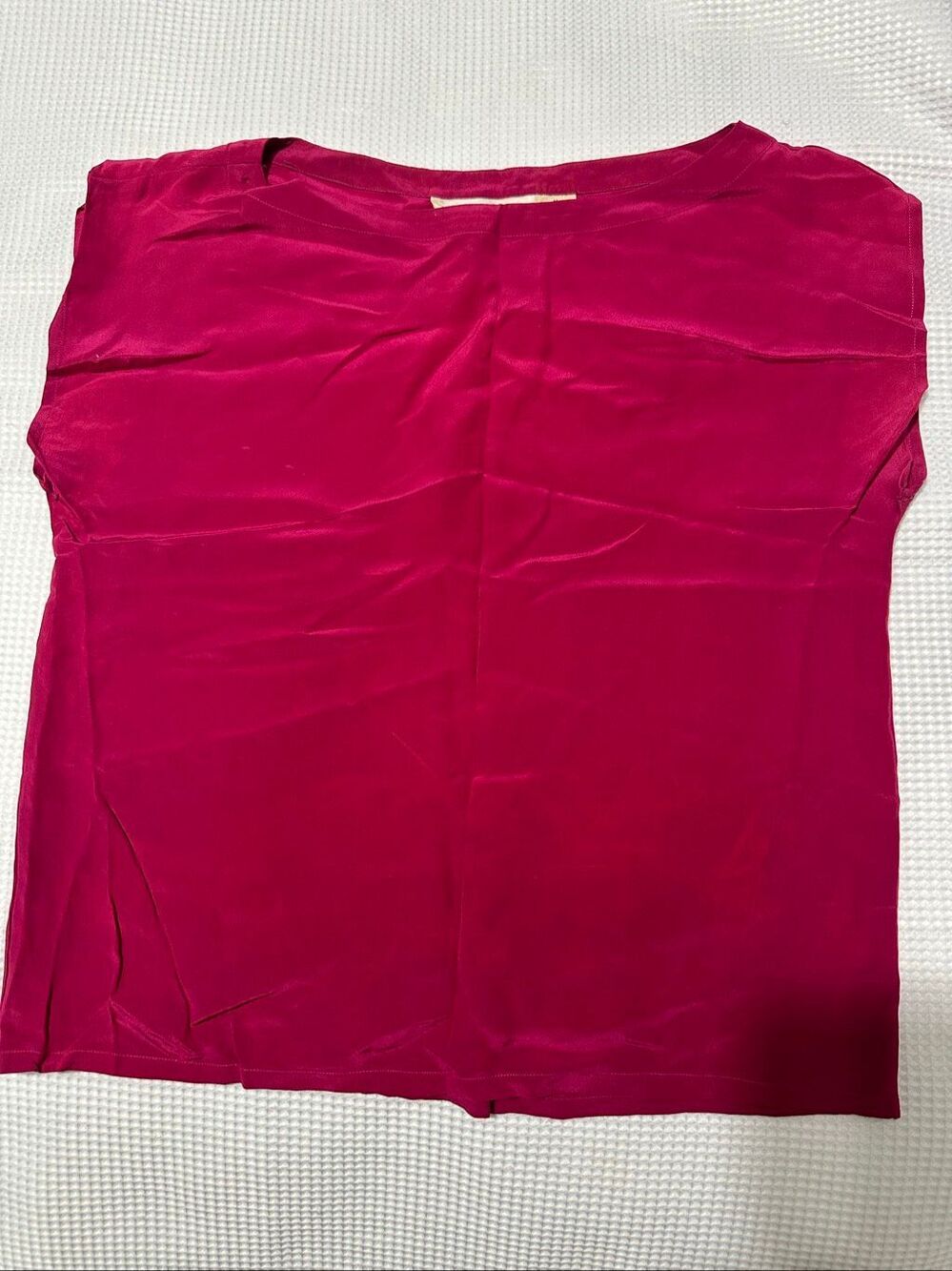VTG Cassidy 100% Silk Blouse Cap Sleeve  burgundy  size medium A897